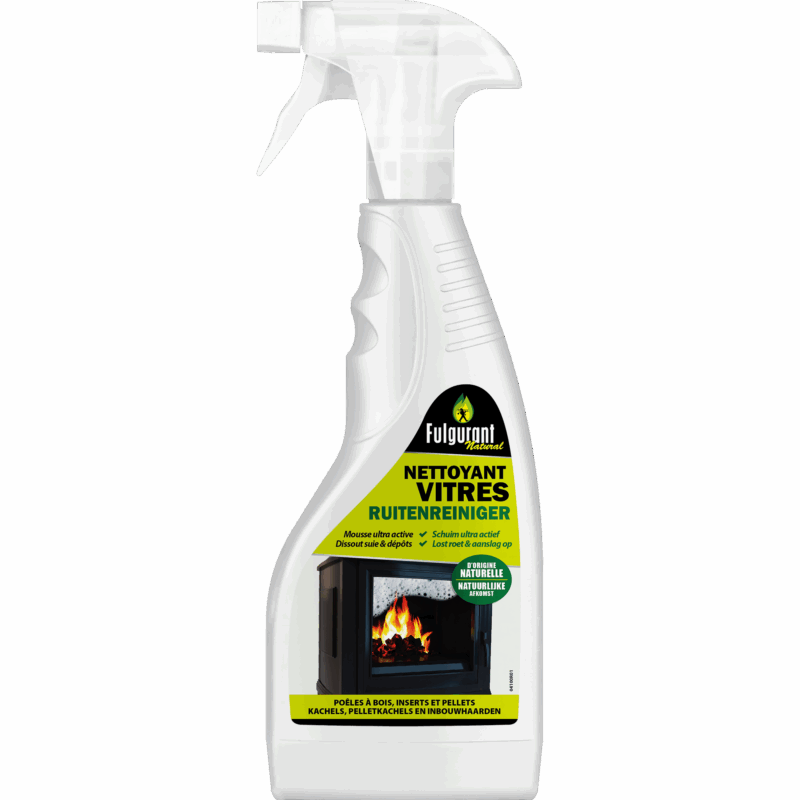 Natural foam stove glass cleaner spray
