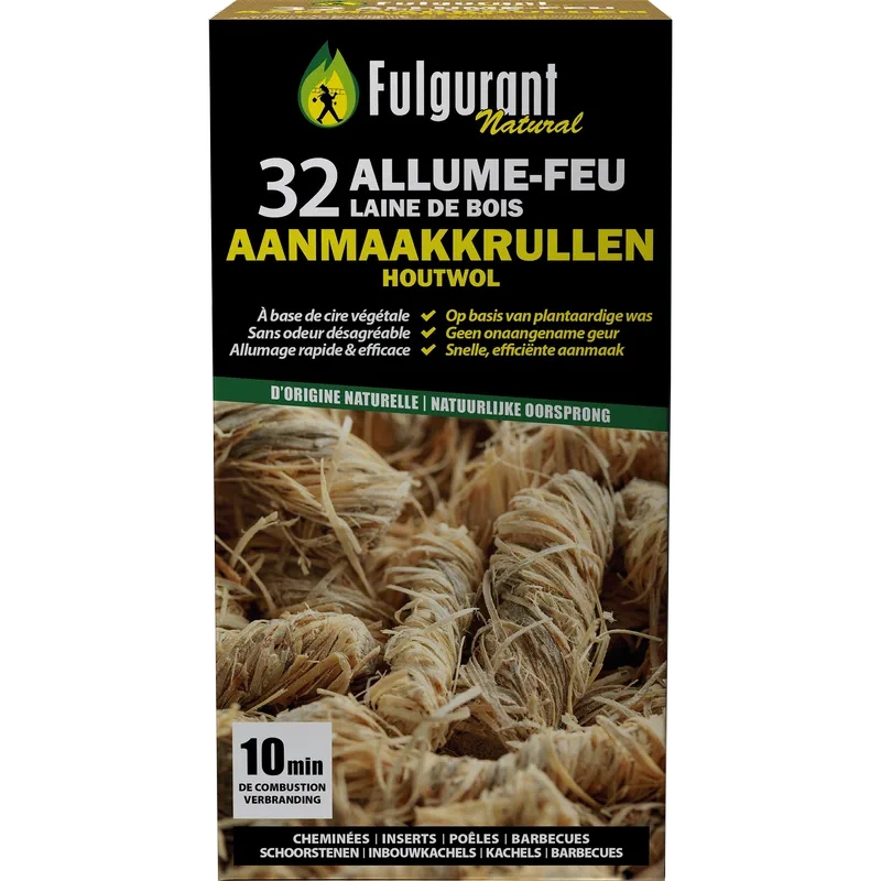 32 Houtwol aanmaakkrullen
