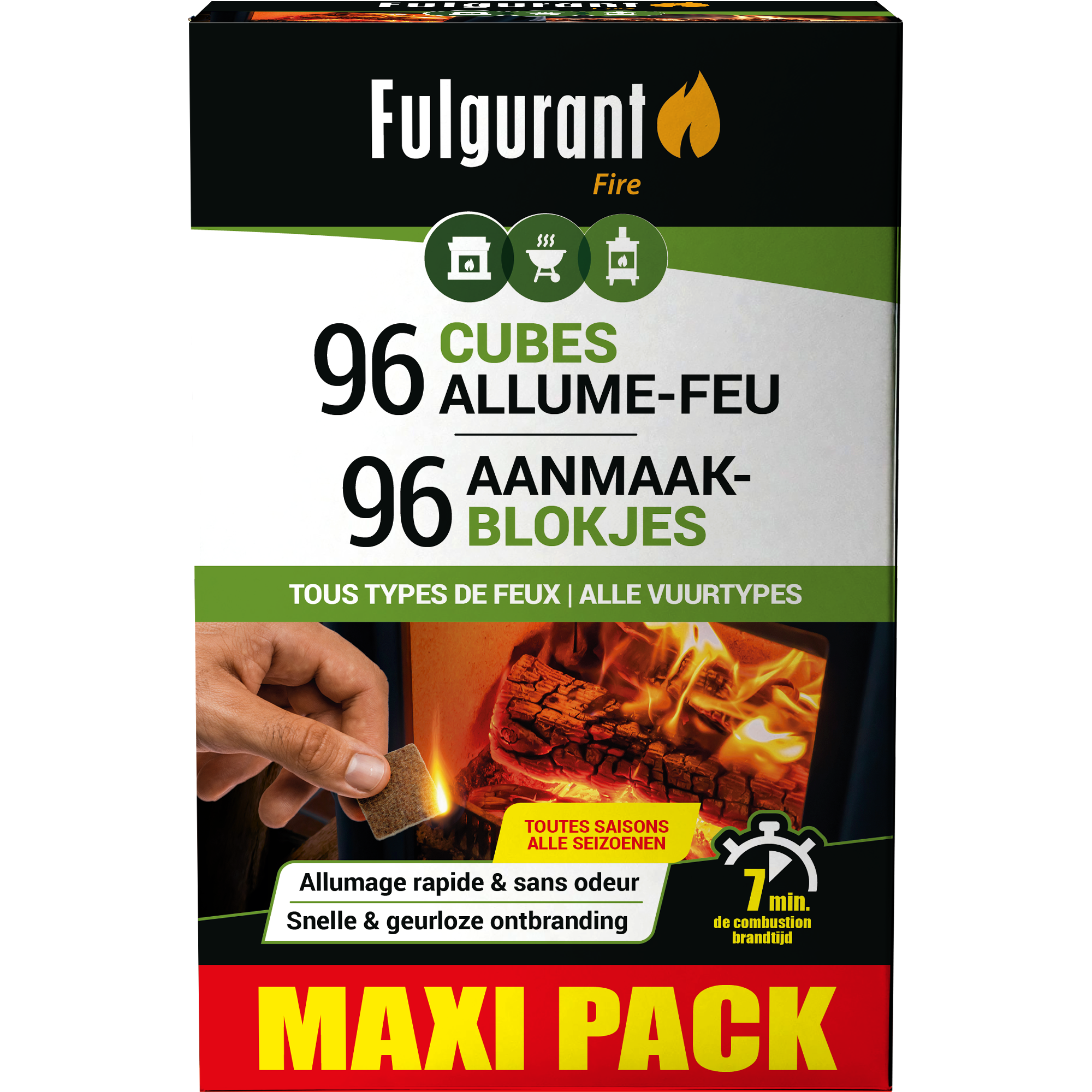 96 cubes allume-feu - Fulgurant