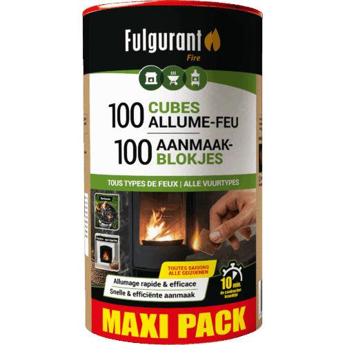 100 cubes allume-feu
